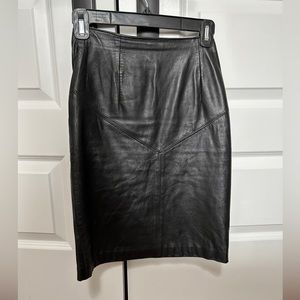 Vintage leather pencil skirt